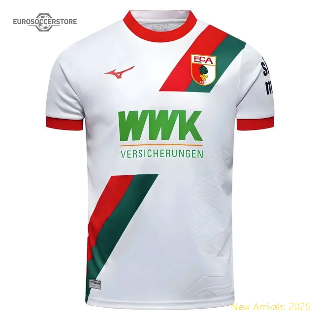 Fc Augsburg 2025-2026 Home Uniform Football Jersey (Kids)-Jersey Chest: 2026 World Cup Soccer Kits