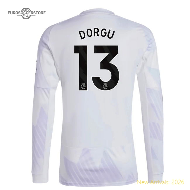 2025-2026 Man Utd Long Sleeve Away Shirt (Dorgu 13)-Football Jersey Hub