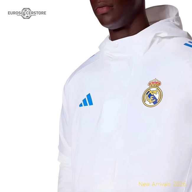 2025-2026 Real Madrid EU Parka (White)-BuySoccerJersey Hub