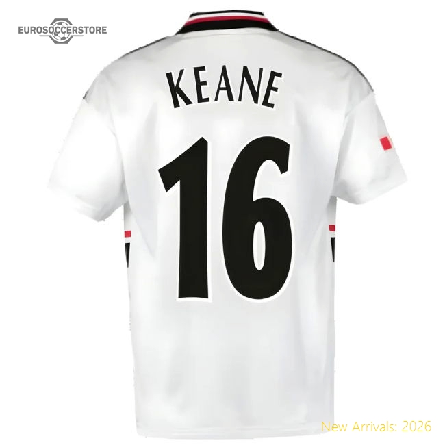 1999 Manchester United Away Football Shirt (KEANE 16)-Football Jersey Hub