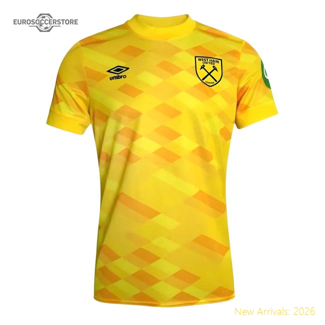 2024-2025 West Ham Goalkeeper Shirt (Yellow) - Kids-Vantage Point Soccer