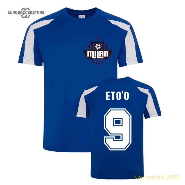 Samuel Eto\'o Inter Milan Sports Training Jersey (Blue)-Football Shirts Shop