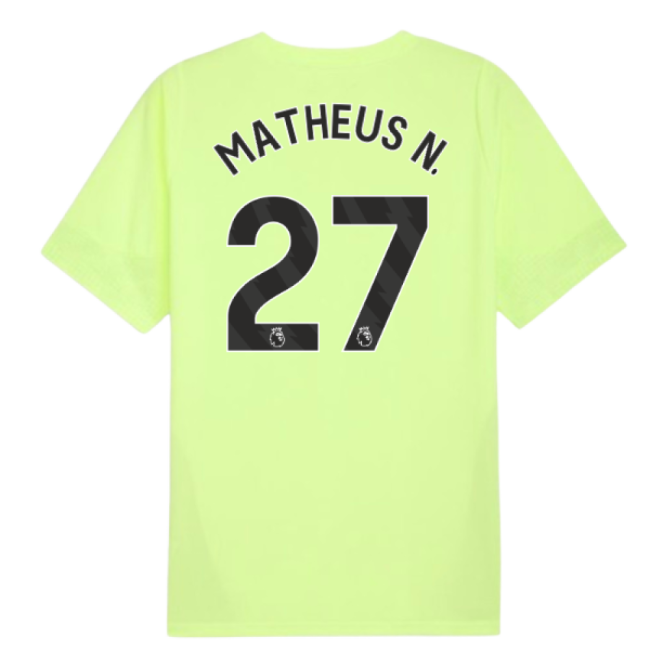 2025-2026 Man City Training Jersey (Fizzy Apple) (Matheus N. 27)-Football Shirts Shop