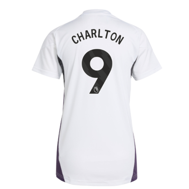 2025-2026 Man Utd Training Jersey (White) - Womens (Charlton 9)-Football Jersey Hub