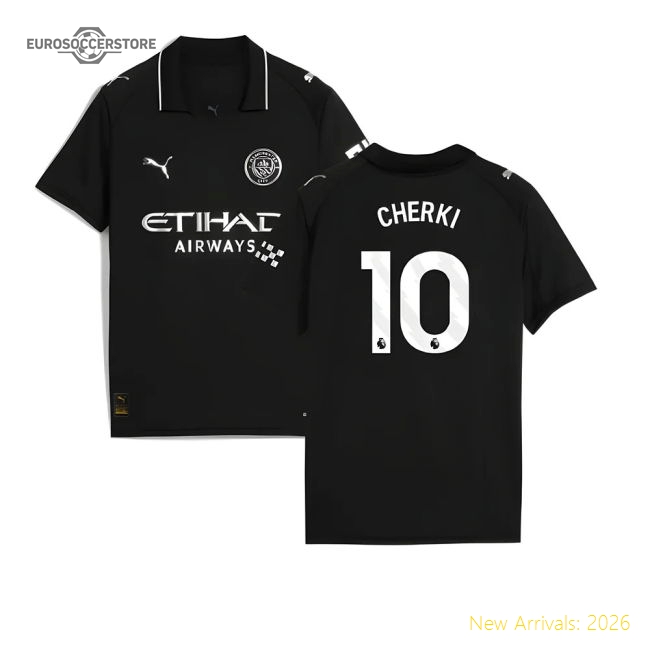 2025-2026 Man City Away Shirt (Kids) (Cherki 10)-Football Jersey Hub
