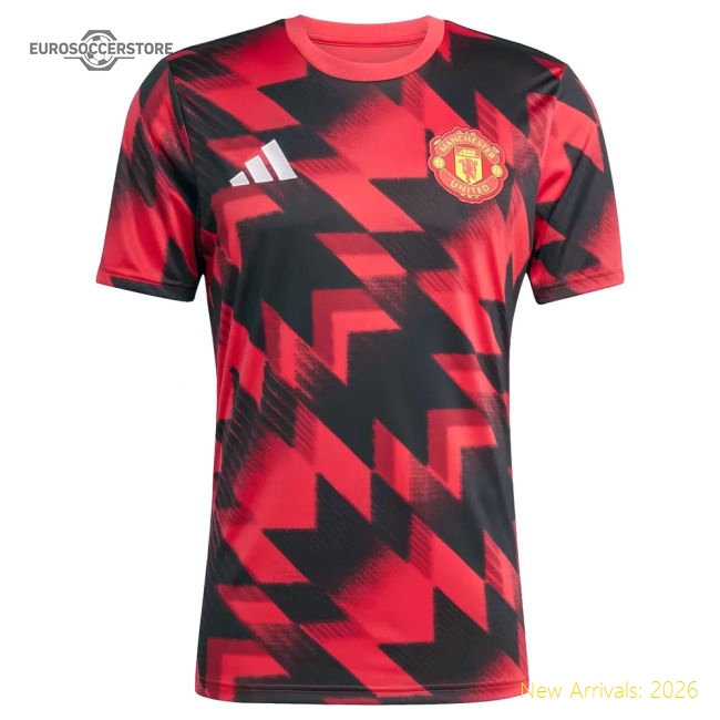 2025-2026 Man Utd Pre-Match Shirt (Red) (Martinez 6)-Football Jersey Hub