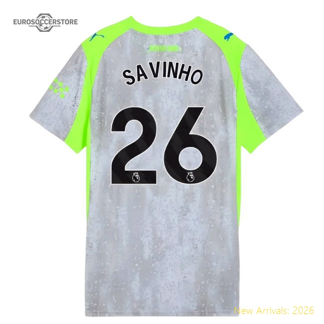 2025-2026 Man City Third Shirt (Womens) (Savinho 26)-Football Jersey Hub