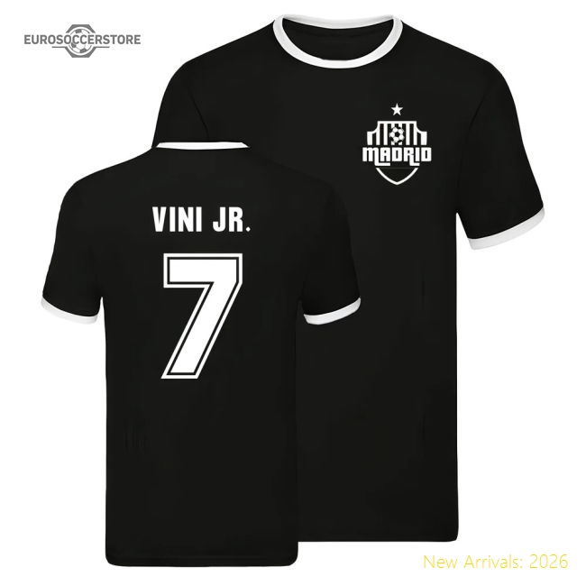 Real Madrid Ringer T-shirt (Vini Jr 7)-BuySoccerJersey Hub