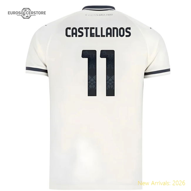 2025-2026 Lazio Away Shirt - Kids (Castellanos 11)-Vantage Point Soccer