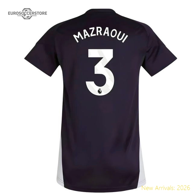 2025-2026 Man Utd Training Jersey (Aurora Plum) - Womens (Mazraoui 3)-Football Jersey Hub