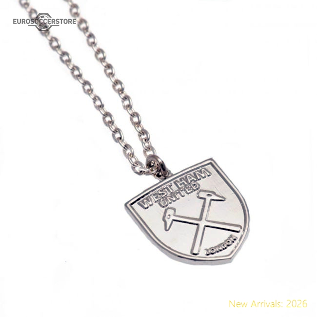 West Ham United FC Silver Plated Pendant & Chain XL-Vantage Point Soccer
