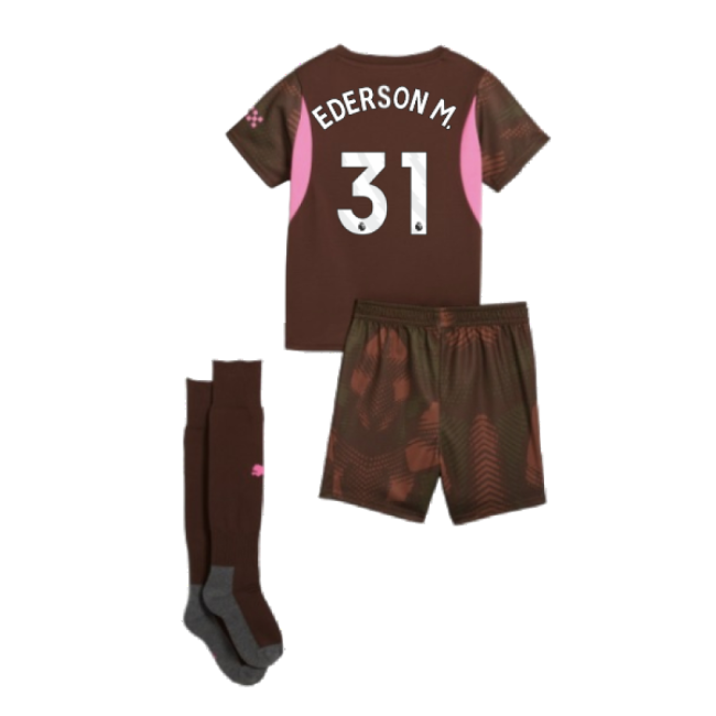 2024-2025 Man City Third Goalkeeper Mini Kit (Ederson M. 31)-Football Shirts Shop