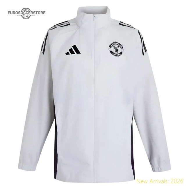 2025-2026 Man Utd Allweather Jacket (White)-Football Jersey Hub