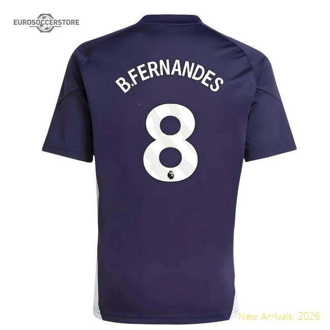 2025-2026 Man Utd Training Jersey (Aurora Plum) - Kids (B.Fernandes 8)-Football Jersey Hub