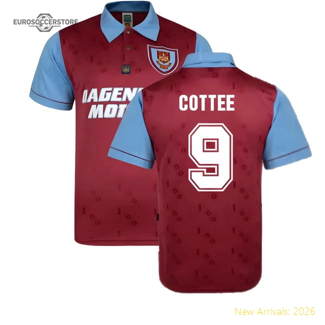 West Ham 1995-1996 Home Retro Shirt (Cottee 9)-Vantage Point Soccer
