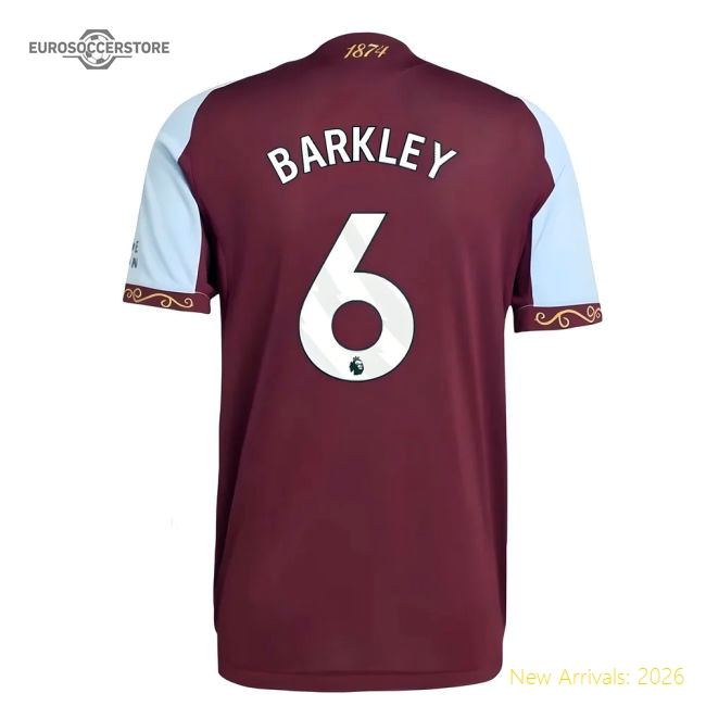 2025-2026 Aston Villa Authentic Home Shirt (Barkley 6)-PitchVibe Kits