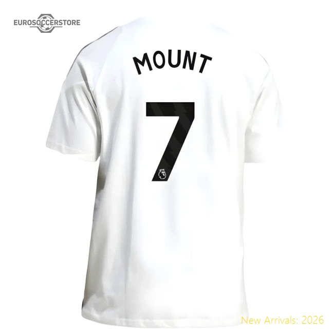 2025-2026 Man Utd Training Tee (White) (Mount 7)-Football Jersey Hub