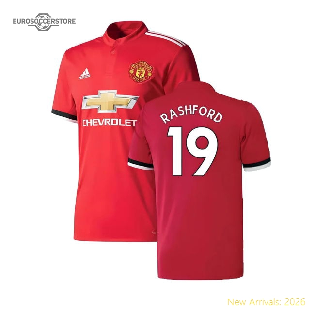 Manchester United 2017-18 Home Shirt ((Excellent) 4-5 Year) (Rashford 19)-Football Jersey Hub