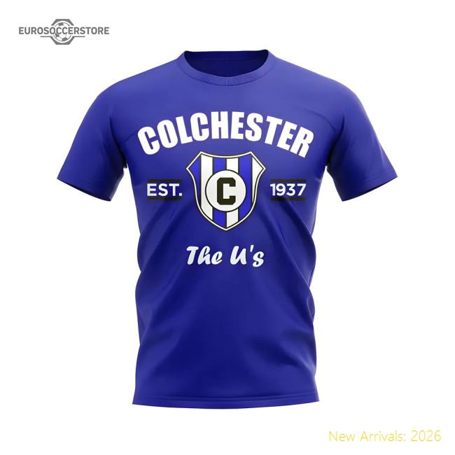 Colchester Established Football T-Shirt (Blue)-Vantage Point Soccer