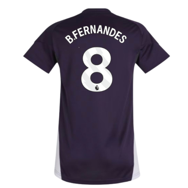 2025-2026 Man Utd Training Jersey (Aurora Plum) - Womens (B.Fernandes 8)-Football Jersey Hub