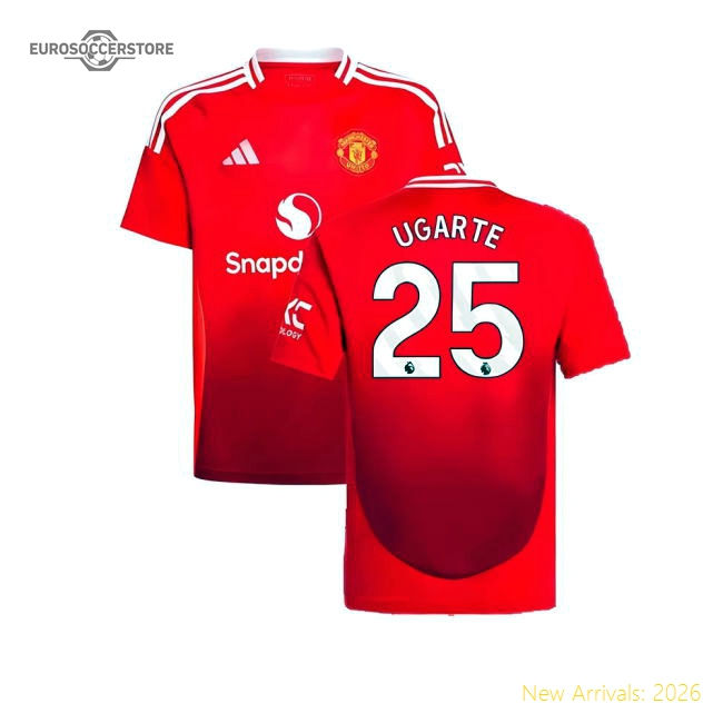 2024-2025 Man Utd Home Shirt (Kids) (Ugarte 25)-Football Jersey Hub