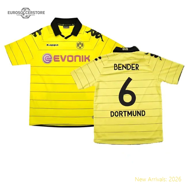 Borussia Dortmund 2010-11 Home Shirt ((Excellent) M) (Bender 6)-Football Jersey Hub