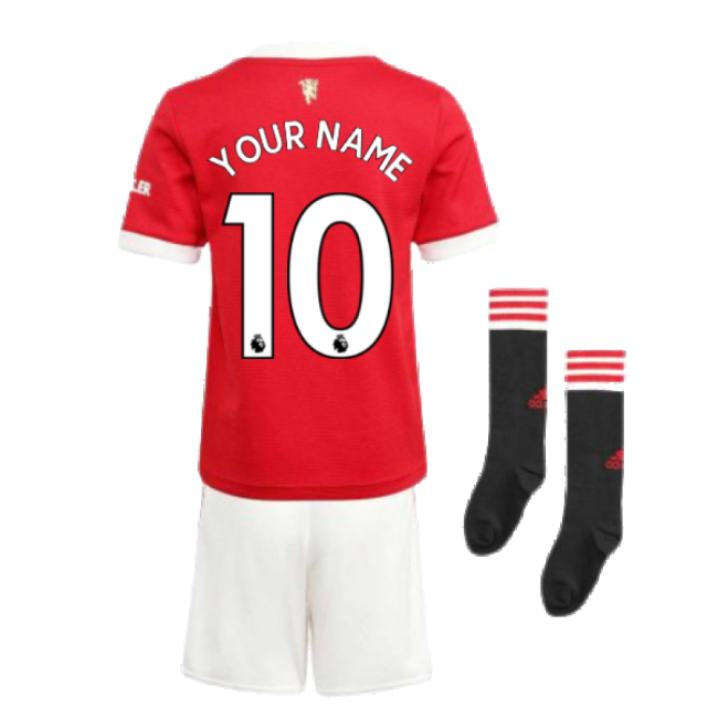Man Utd 2021-2022 Home Mini Kit (Your Name)-Football Jersey Hub