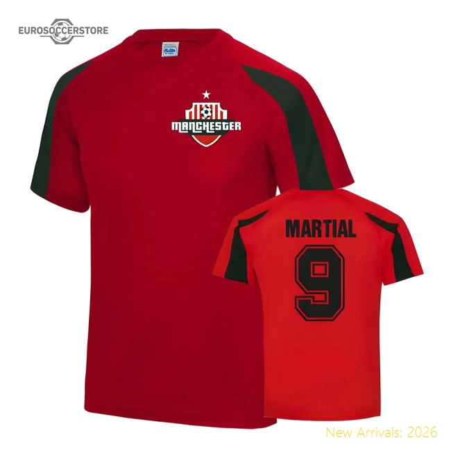 Anthony Martial Manchester United Sports Training Jersey (Red)-Football Jersey Hub
