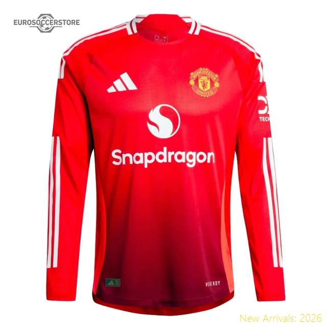 2024-2025 Man Utd Authentic Long Sleeve Home Shirt (Ronaldo 7)-Football Jersey Hub