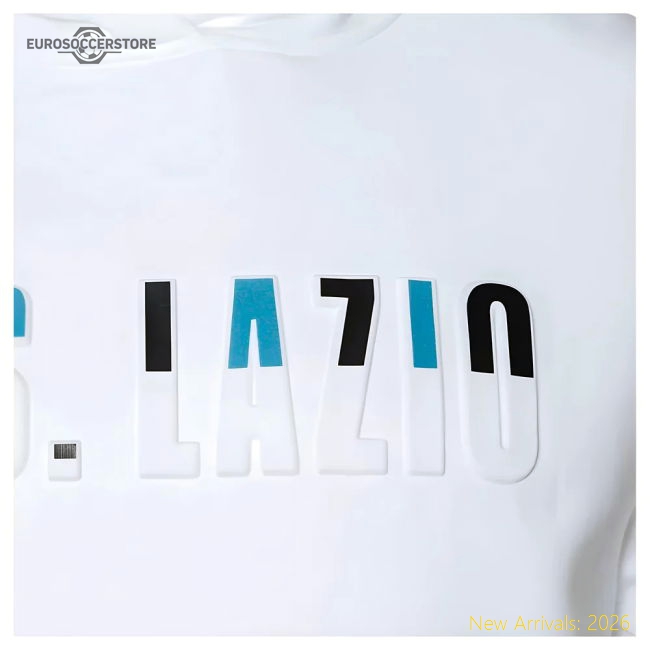 2024-2025 Lazio Over The Head Hoodie (White)-Vantage Point Soccer