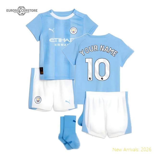 2023-2024 Man City Home Baby Kit (Your Name)-Football Jersey Hub