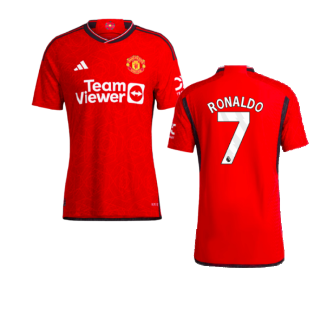 2023-2024 Man Utd Authentic Home Shirt (Ronaldo 7)-Football Jersey Hub