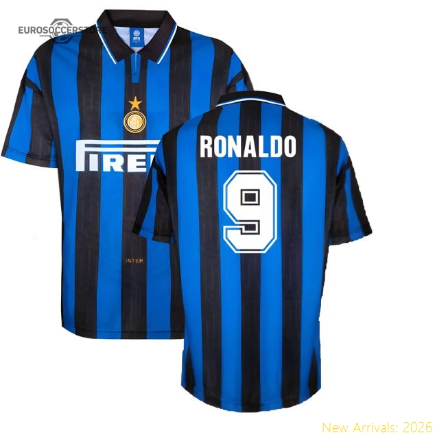 1996 Inter Milan Home Shirt (RONALDO 9)-Football Shirts Shop