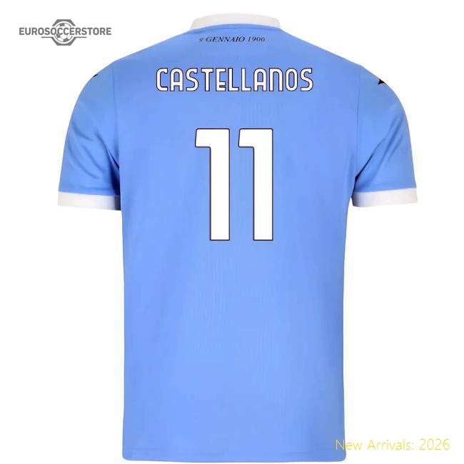 2025-2026 Lazio Home Shirt (Castellanos 11)-Vantage Point Soccer