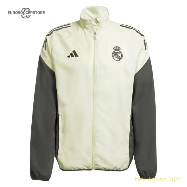 2025-2026 Real Madrid Presentation Jacket (Utility Grey)-BuySoccerJersey Hub