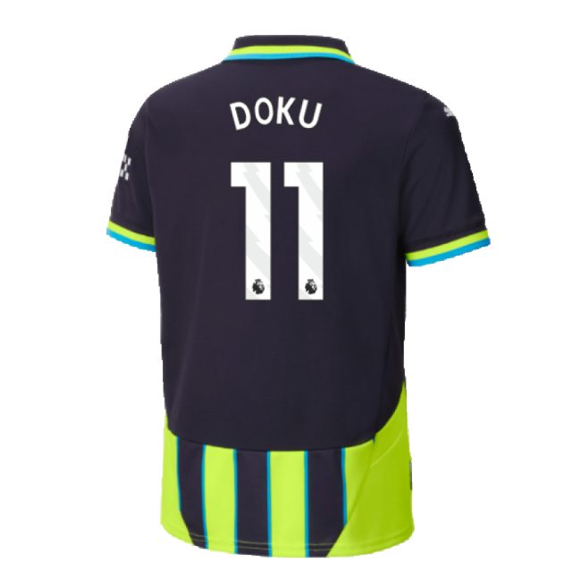 2024-2025 Man City Away Shirt (Kids) (Doku 11)-Football Jersey Hub