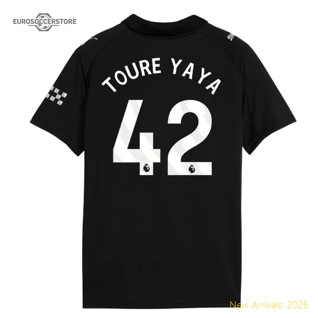 2025-2026 Man City Away Mini Kit (Toure Yaya 42)-Football Jersey Hub