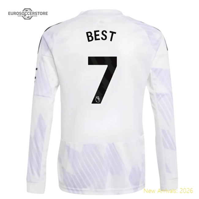 2025-2026 Man Utd Long Sleeve Away Shirt (Kids) (Best 7)-Football Jersey Hub