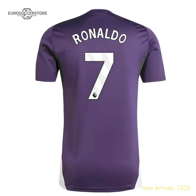 2025-2026 Man Utd Training Jersey (Aurora Plum) (Ronaldo 7)-Football Jersey Hub