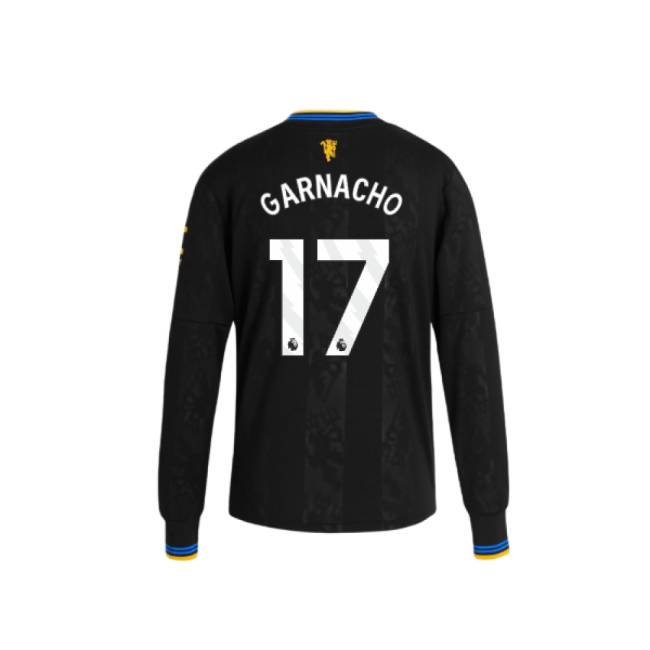 2025-2026 Man Utd Long Sleeve Third Shirt (Kids) (Garnacho 17)-Football Jersey Hub