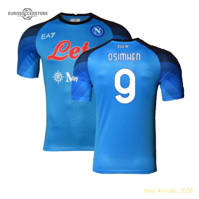 Napoli 2022-23 Player Issue Home Shirt (3XL) (Osimhen 9) (Excellent)-Vantage Point Soccer