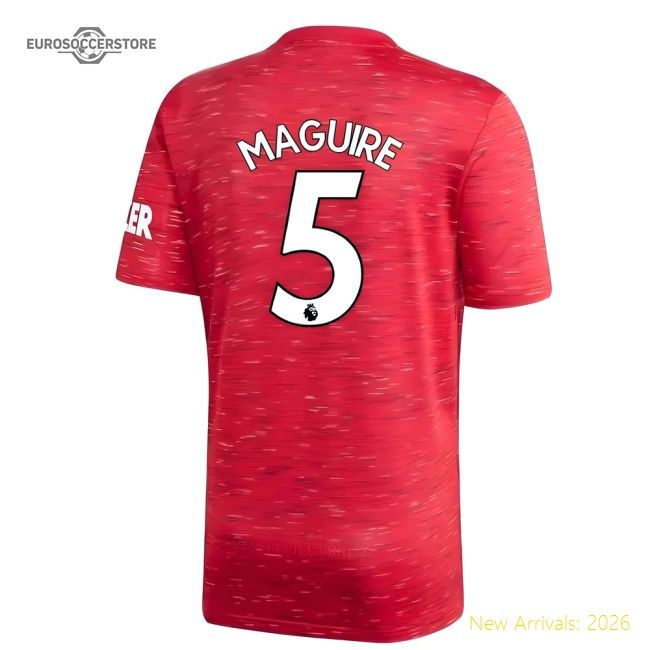 2020-2021 Man Utd Adidas Home Football Shirt (MAGUIRE 5)-Football Jersey Hub