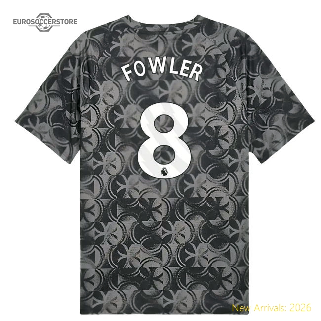 2025-2026 Man City Warm Up Jersey (Black) (Fowler 8)-Football Shirts Shop