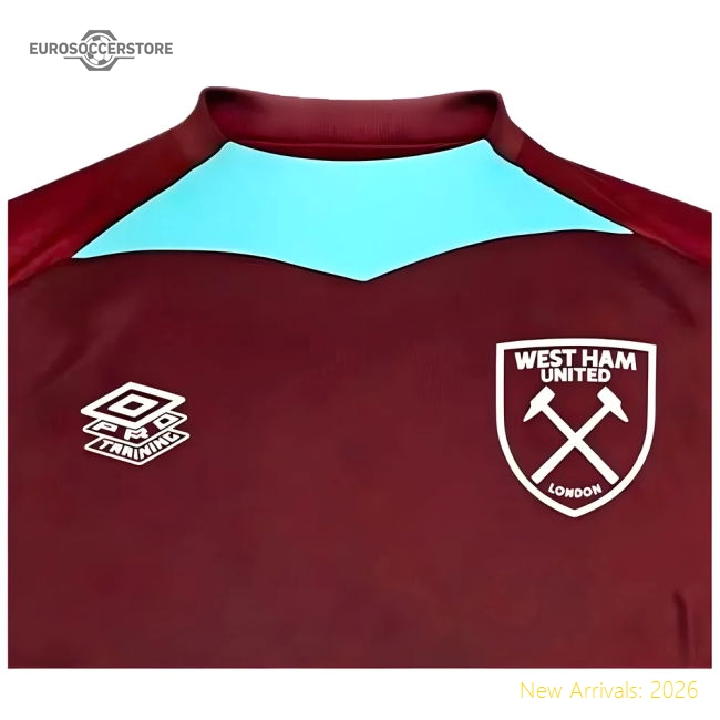 2024-2025 West Ham Training Jersey (Wine) - Kids-Vantage Point Soccer
