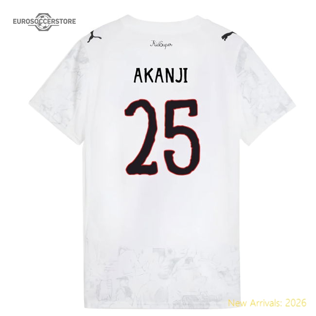 2025-2026 KIDSUPER x Manchester City CWC Shirt (White) - Womens (Akanji 25)-Football Shirts Shop