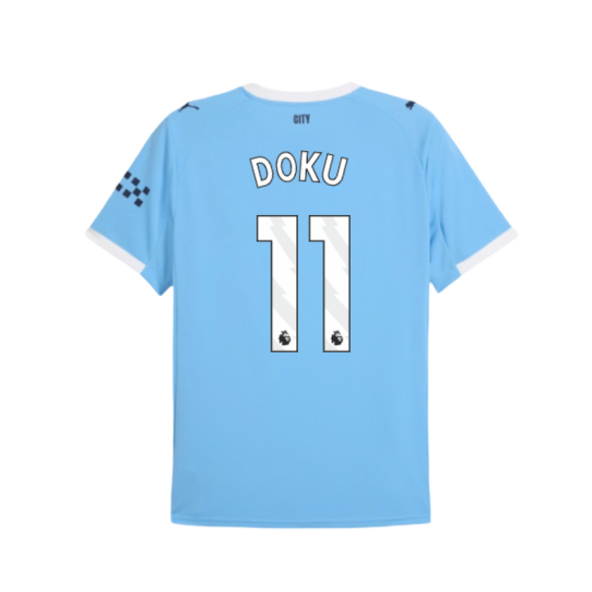 2025-2026 Man City Home Shirt (Doku 11)-Football Shirts Shop