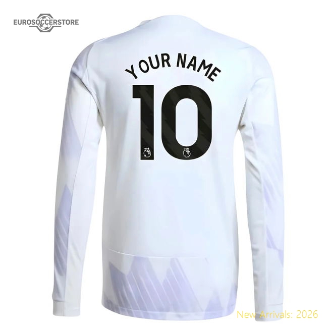 2025-2026 Man Utd Authentic Long Sleeve Away Shirt (Your Name)-Football Jersey Hub