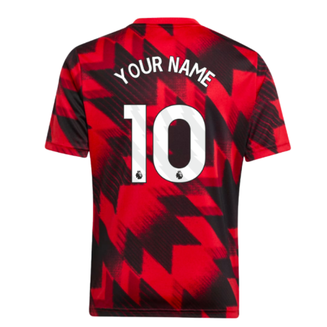 2025-2026 Man Utd Pre-Match Shirt (Red) - Kids (Your Name)-Football Jersey Hub