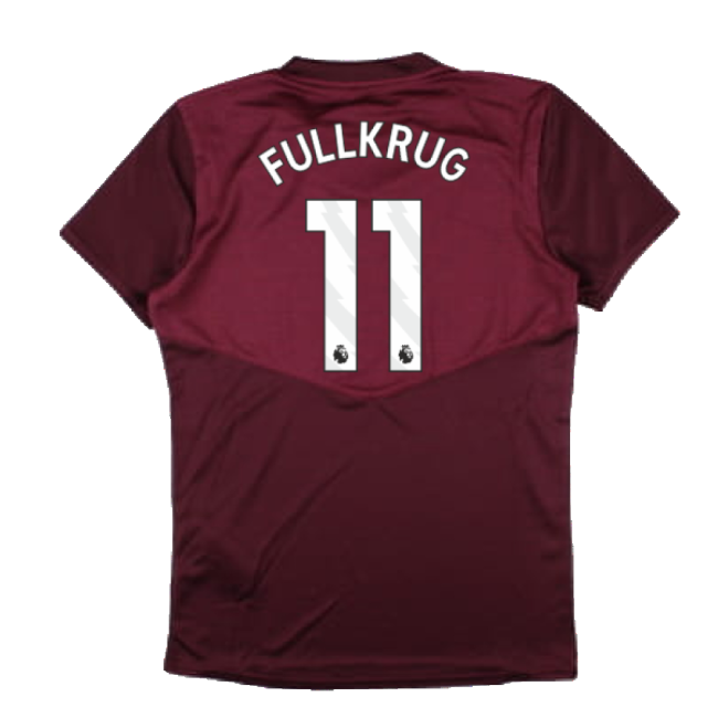 2024-2025 West Ham Training Jersey (Wine) - Kids (Fullkrug 11)-Vantage Point Soccer