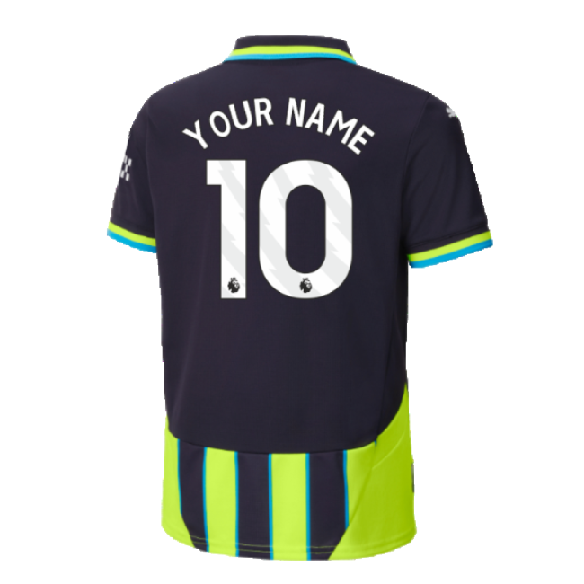 2024-2025 Man City Away Shirt (Kids) (Your Name)-Football Jersey Hub